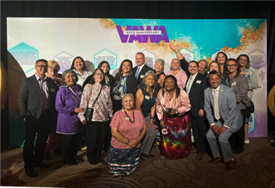 Various NIWRC staff and sister organizations attending the Washington D.C. event, coming together as advocates to honor a landmark law that has transformed the fight to end violence against Native women. 