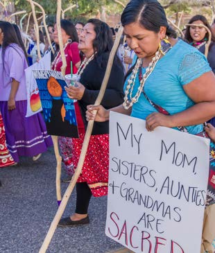Women from Alaska marching