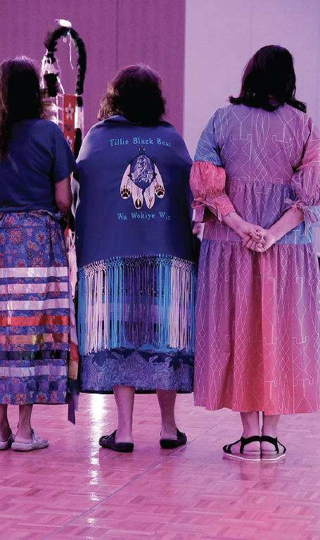 Connie Black Bear Brushbreaker, Bonnie Clairmont, and Lucy Simpson