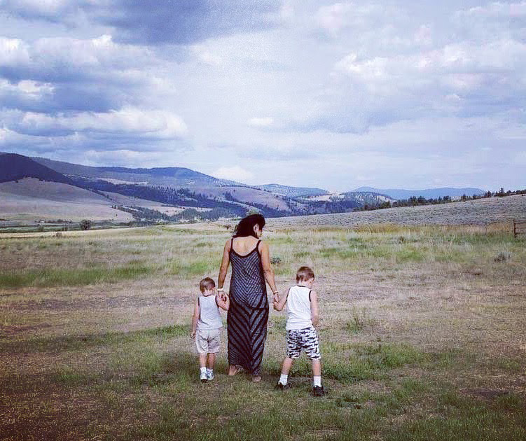Violet and her two sons in Missoula, Montana. (Photos courtesy of Violet Sensmeier).