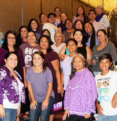 NIWRC Board of Directors, staff and StrongHearts Native Helpline staff with Kurt Begaye support DV Survivors by Wearing Purple on #PurpleThursday! 