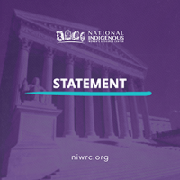statement image with purple background