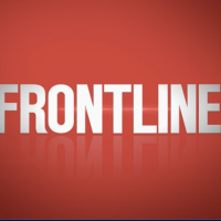 "Frontline" in white letter with red background