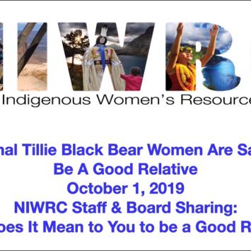 2nd National Tillie Black Bear Women Are Sacred Day October 1, 2019