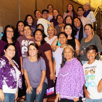 NIWRC Board of Directors, staff and StrongHearts Native Helpline staff with Kurt Begaye support DV Survivors by Wearing Purple on #PurpleThursday! 