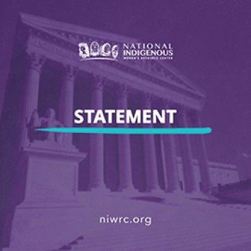 statement image with purple background